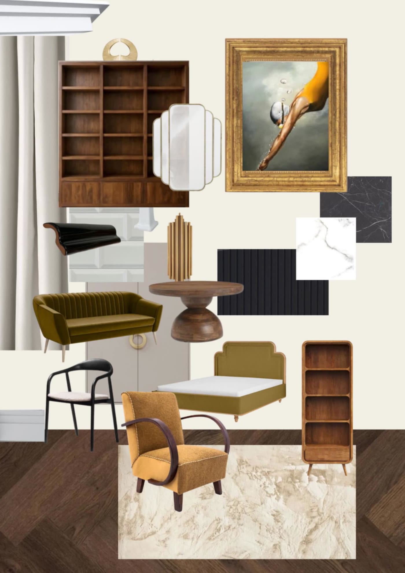 Archviz Room 3D — Client moodboard — supplied brief