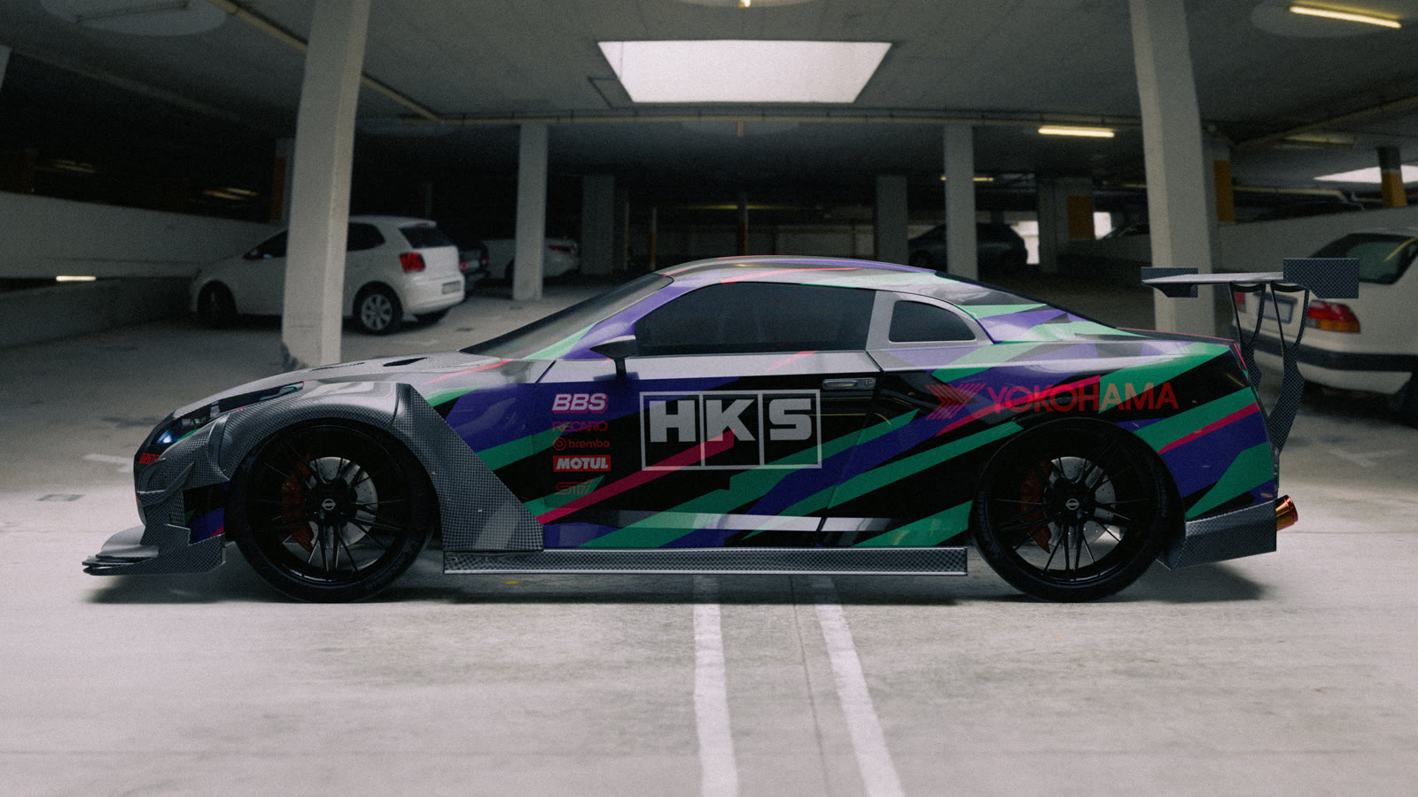 Nissan R35 GTR — Garage — side profile