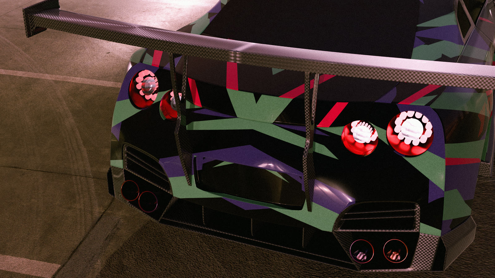 Nissan R35 GTR — Rooftop — dusk