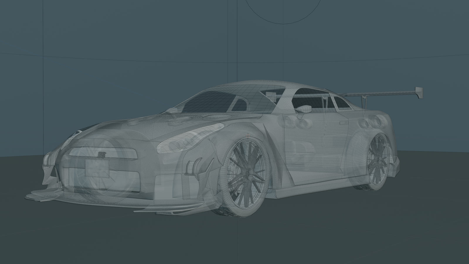Nissan R35 GTR — Scratch build — wireframe workbench
